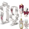 LILIAO Champagne and Champagne Glass with Ribbon Cookie Cutter for