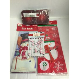 Christmas Party Supplies - Party&Gift bags, Xmas Tree Coasters Bead Garland -New