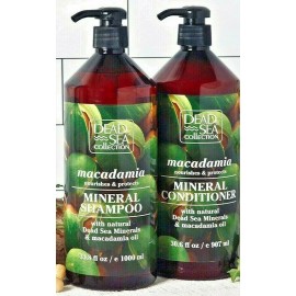 Dead Sea 2 PACK DEAD SEA   MACADAMIA MINERAL SHAMPOO & CONDITIONER 33.8 oz