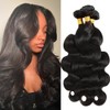 Suerkeep Body Wave Bundles Human Hair 16 16 16 3