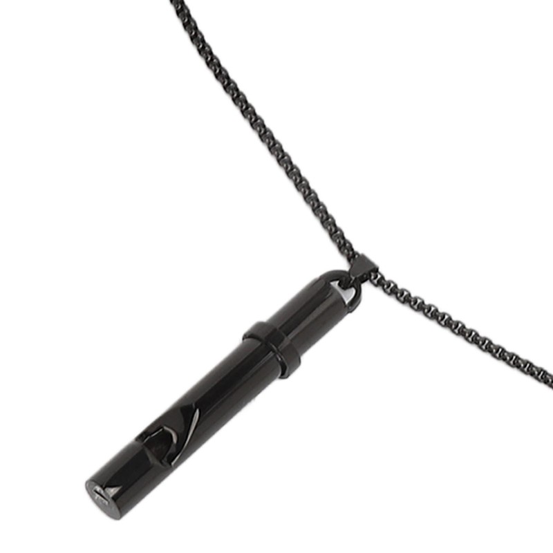 Breathing Necklace Reducing Stress Whistle Shape Steel Meditation Anxiety Necklace