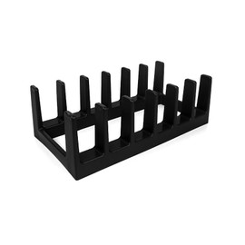 BOAA Fresh Topfdeckelhalter, Küchenaufbewahrung, Geschirrhalter für die Schublade (Pur Schwarz)