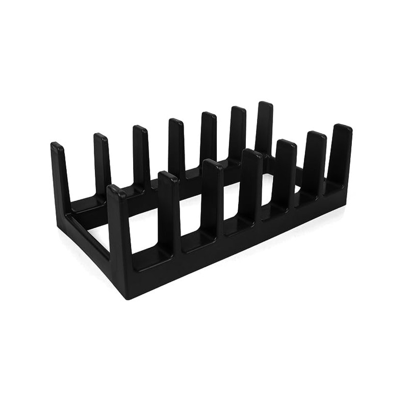BOAA Fresh Topfdeckelhalter, Küchenaufbewahrung, Geschirrhalter für die Schublade (Pur Schwarz)