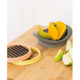 BergHoff Gemüseschneide Set All-in-one - Leo (Schneideset für Obst + Gemüse, inkl. Schneideinsatz für Mango / Apfel / Kartoffel, Apfelschneider) 3950020