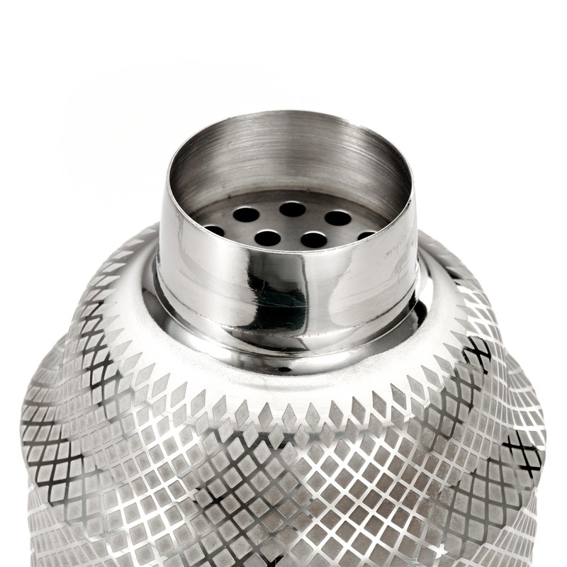 Barfly 3-Piece Diamond Lattice Etch Japanese Cocktail Shaker Set (24