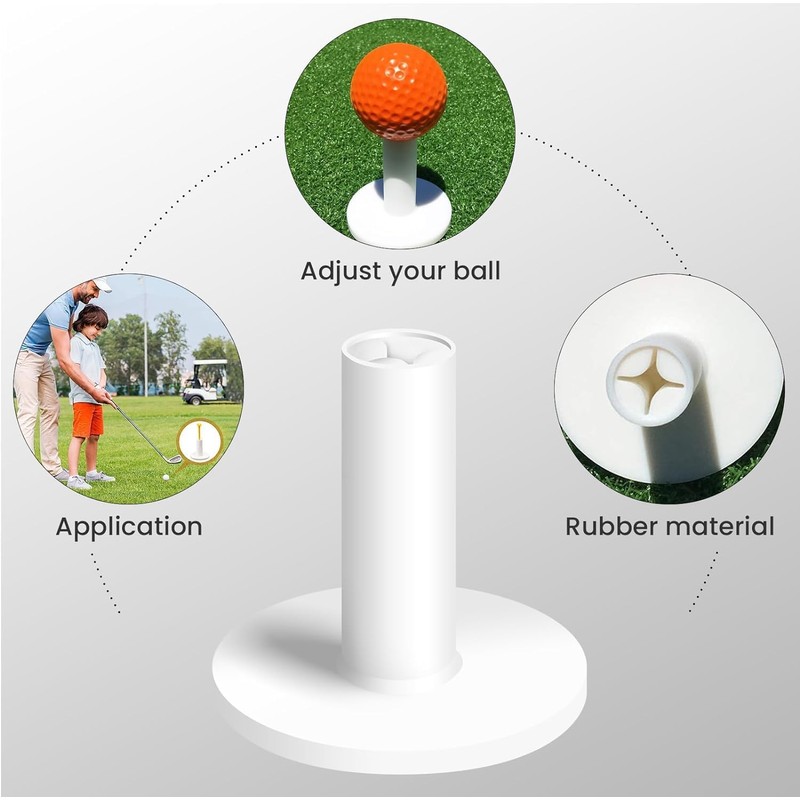 FINGER TEN Golf Tees Rubber Driving Range Tee Rubber Tees