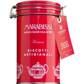 Marabissi Red Tin with Spiced Cristmas Cookies, 7.05oz
