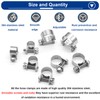 Tnisesm 125PCS Mini Fuel Injection Hose Clamps Adjustable 9/32"-23/32" Dia