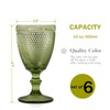 Bandesun Wine Glasses Set of 6 - Vintage Beads Goblet