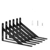 Eau 6 Pack Heavy Duty Shelf Brackets, 8 x 5