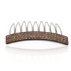 Decorative Hair Comb Brown Cellulose Based Rhinestone Crystal Bridal Hair