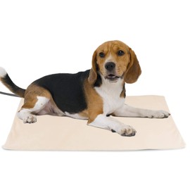 NICREW Pet Heating Pad for Dogs and Cats, Heated Pet Mat with Steel-Wrapped Cord and Soft Fleece Cover, 27.5 x 17.5 Inch, 50 Watts