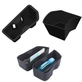 4PCS for 2024 2025 Toyota Grand Highlander Rear Car Door Container Silica Gel Pad and Center Console Front&Small Cup Holder Inserts Handle Storage Slot Pad Internal Modification Accessories