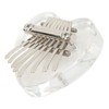Heart Shaped Thumb Piano Mini Portable Transparent Crystal 8 Keys