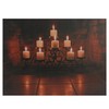 Northlight Flickering Candles in A Fireplace Canvas Wall Art, Orange