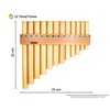 Plaschke Pan Pipe, Wooden Strap Design, Handmade with Textbook, 12