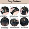 Blonde Bangs Clip in Bangs,Full Front Neat Bangs Straight Fringe