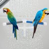 Parrot Bath Perches Standing Platform Rack, Bird Shower Window Rack