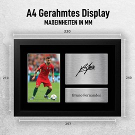 HWC Trading FR A4 Bruno Fernandes Portugal Gifts Printed Autograph For Fans And Fans - A4 Framed