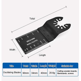 zalati Universal Oscillating Tool Blades 10 Pack Multi Tool Saw Blades Compatible with Most Multifunction Tools - 3.5cm