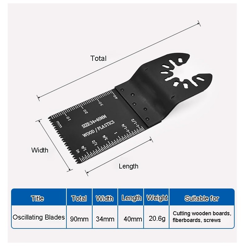 zalati Universal Oscillating Tool Blades 10 Pack Multi Tool Saw