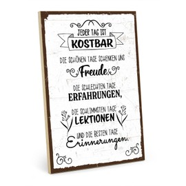 TypeStoff HS-01220 Wooden Sign with Saying - Joy - Vintage Look with Quote as a Gift and Decoration on the Theme of Experience and Motivation