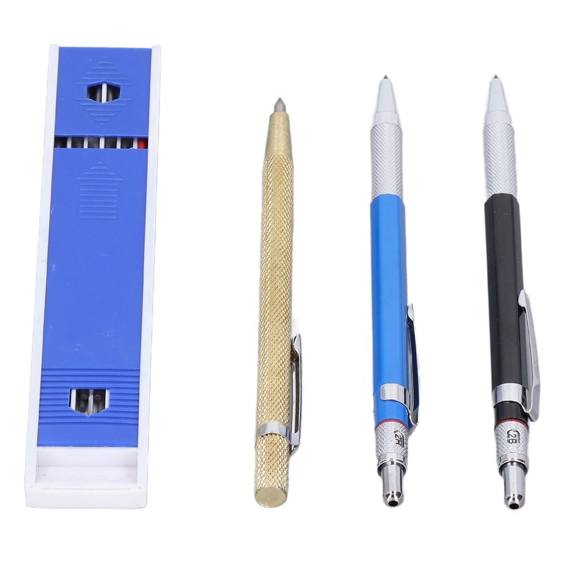 Carpenter Pencil Mechanical 2.0mm Marking Scriber Tool with Refills for