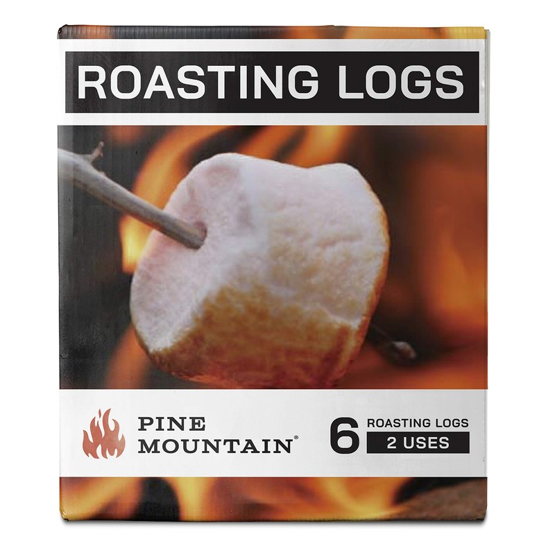 Pine Mountain Roasting Logs, Cooking firelogs for Campfire, Fireplace, Fire