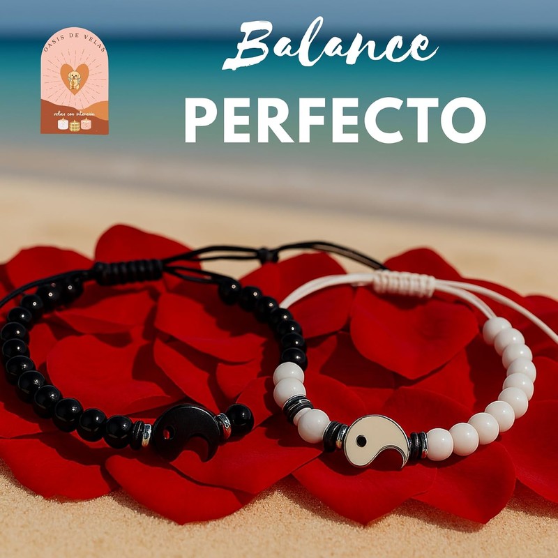 Pulsera energetica para atraer Amor, Energía y Armonía, Ajustable, de