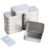 DUOFIRE Rectangular Tin Box with Lid Metal Container Small Tin