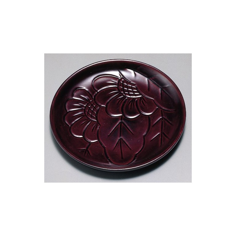 4860008 Meisha Plate Chrysanthemum Carved