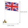 NUOBESTY 48 Pcs Uk Flag Set Round Base Flags and