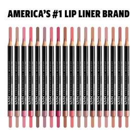 NYX PROFESSIONAL MAKEUP Slim Lip Pencil, Long-Lasting Creamy Lip Liner - Nude Pink