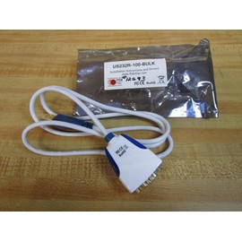 FTDI US232R-100-BULK, Cable, Assembly; USB-RS232; 9 COND; 24AWG; 1M; USB-A, DB9 Male; W/LEDs