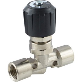 Fitting Parts Needle Shut-Off Valves with Bulkhead Thread for Panel Installation Nickel-Plated Brass (Thread Size: G 1/8")