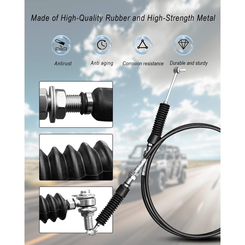 AUGREX 102.76" Gear Shift Cable 7082498 Fit for Polaris Ranger