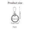 LIANCHEN 6 pieces rotating carabiner hooks with round spring buckle
