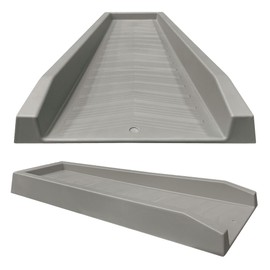 Master Mark Master Mark Splash Block, Decorative Gutter Downspout Extensions, Splashguard, Foundation Water Diverter, Rain Gutter Guard, Plastic 24 Gray (1 Pack)