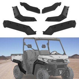 XUTVOTOR Fender Flares for Can Am Defender, Front and Rear Sports Mud Guards Compatible with Can Am Defender HD 5/ HD8/ HD10/ MAX 2016-2024 Replace OEM #715006821 715002424 715006822