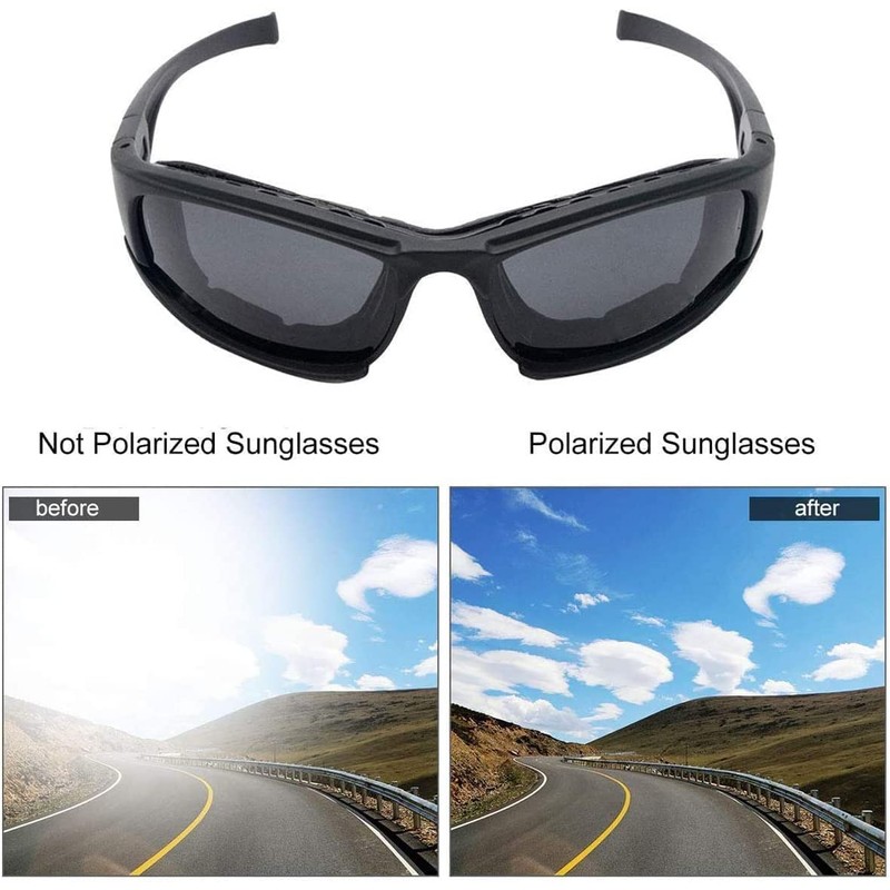 Riloer X7 Protective Goggles Polarized Sport Sunglasses, UV-Rays Resistant Sun