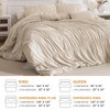 Masaca King Size Comforter Set(106"x95"),Wheat Ruched Bedding Comforter,Farmhouse Shabby Boho