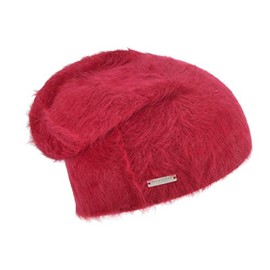 Seeberger Angora Beanie Angora Hat Winter Hat Oversize Hat Women's Hat Winter Hat Beanie Long Beanie (Red), red