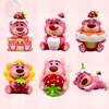 6pcs Cute Car Ornament Strawberry Bear Shape Multi Purpose Car