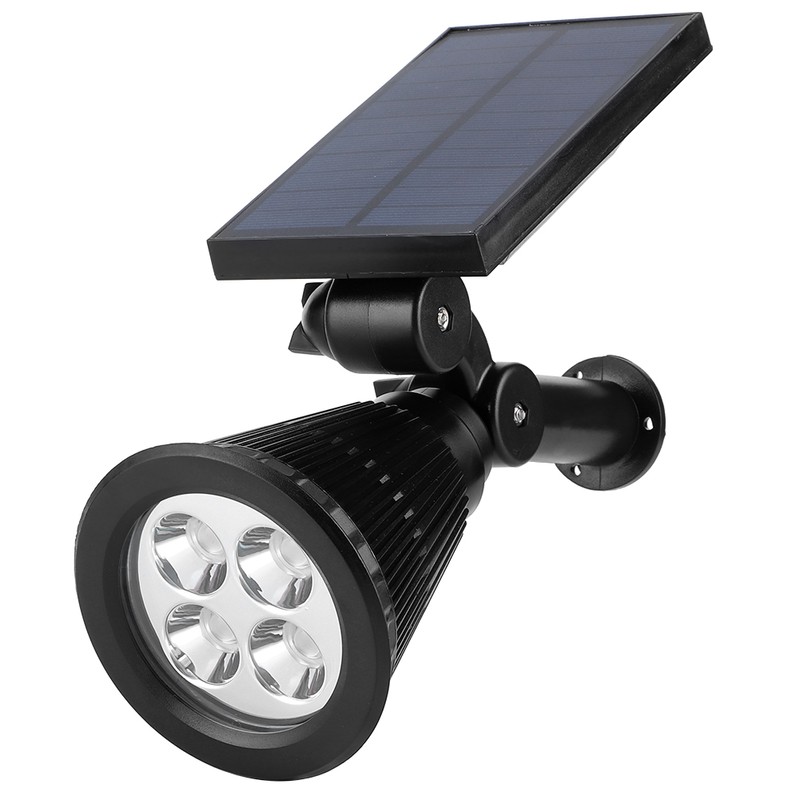 Solar Spotlight Waterproof 4LED Lawn Lights Landscape Lighting for Outdoor