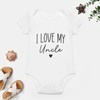 WOOYONGING I Love My Uncle Plain Onsie Short Sleeve Baby