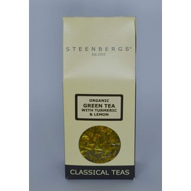 Steenbergs Organic Green Tea with Turmeric and Lemon 100g