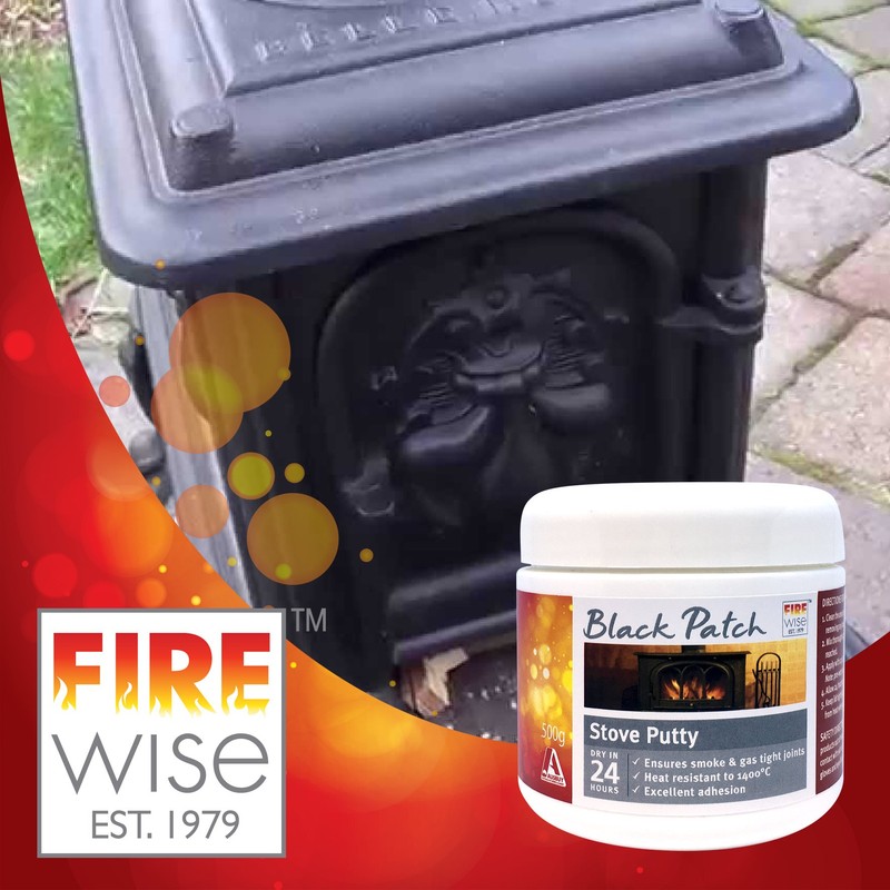 Black Patch Stove Putty 500g Ideal for Fuel Stoves and