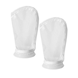 Honritone 2 Pack 300 Micron 4" Plastic Ring, 9" Short Bag Nylon Mesh 4 Inch Filter Socks Bags for Aquarium Marine Reef Sump