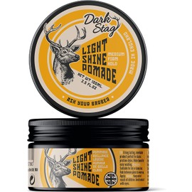 Dark Stag Light Shine Pomade, Professional Hair Styling Product for Men, Water Based for Easy Wash Out, Medium Firm Hold 100ml / 3.5oz