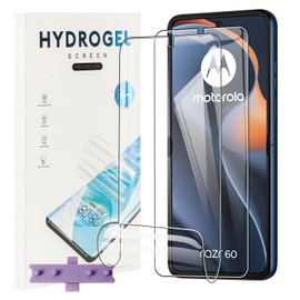 CONAPIKA Hydrogel Screen Protector for Motorola Razr 60/Razr 2025/Razr 60 Ultra, 2 Pack HD Clear Soft TPU Protective Film Support Fingerprint Unlock Full Covered Anti-Scratch Bubble Free Screen Protector